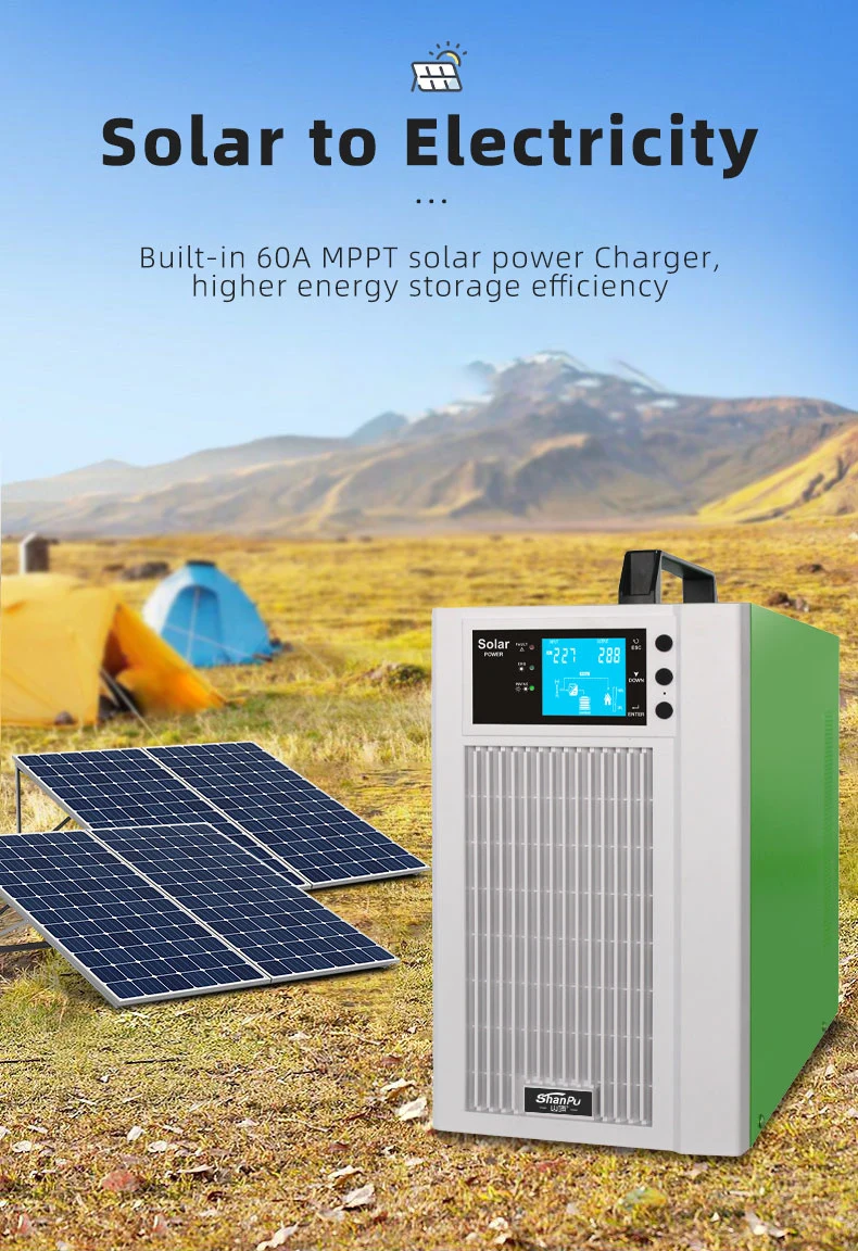 Portable Outdoor Emergency Solar Inverter Lithium Battery Energy Storage UPS Power Supply