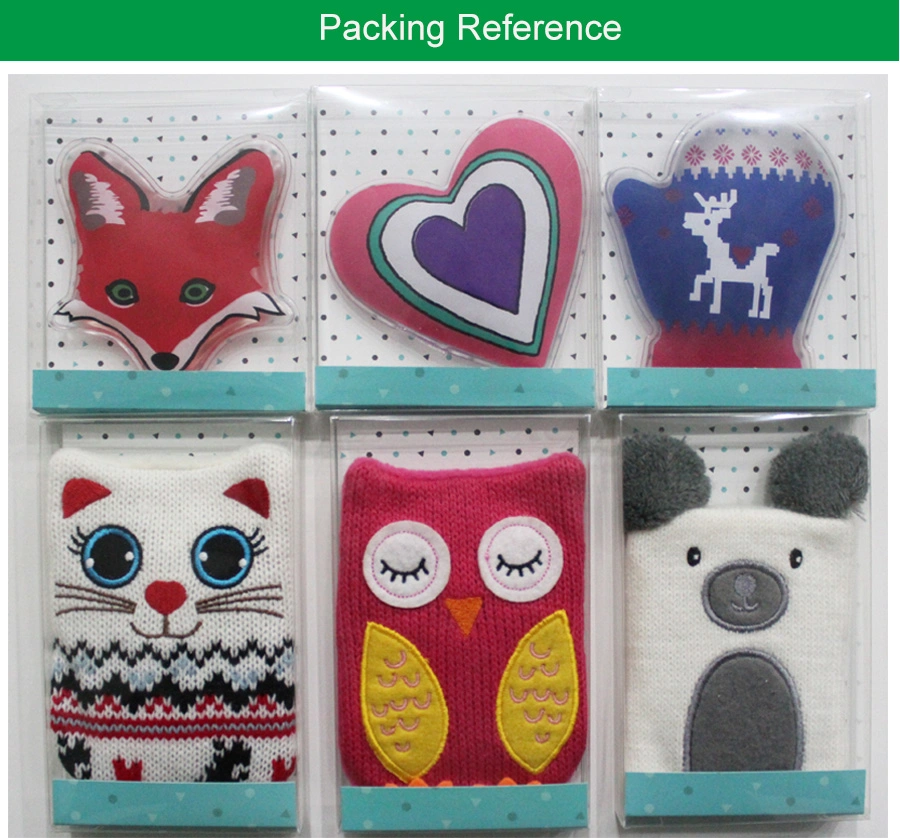 Customized Different Animal Shape Hot Cold Pack PVC Material Gel Hand Warmer for Kids