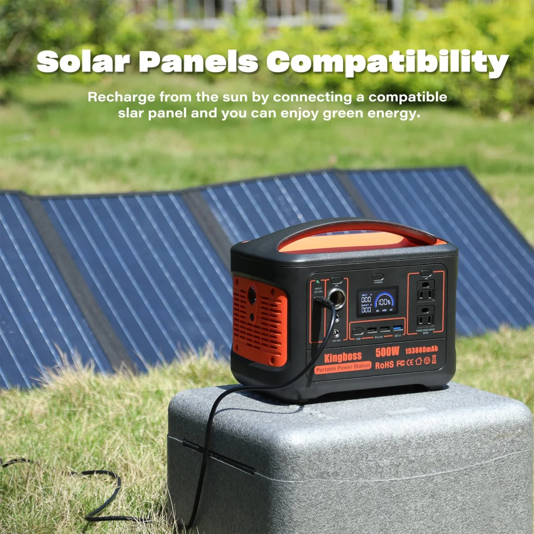 Solar Portable Power Station Multi-Function Energy Storage 600W Outdoor Power Supply