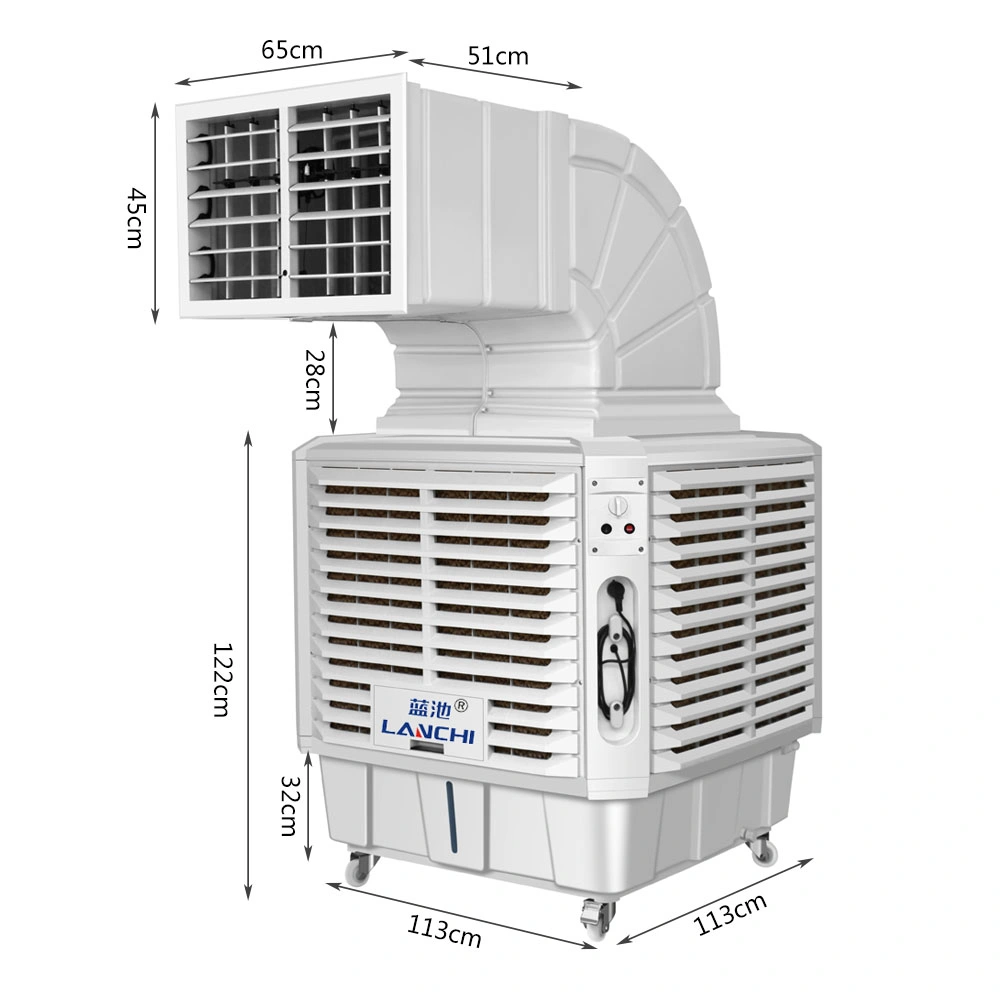 New PP Material 1.1kw 18000CMH Evaporative Cooling Portable Air Cooler