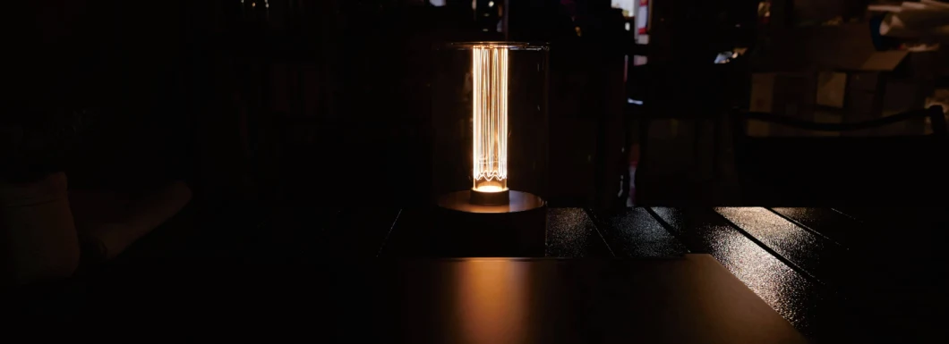Hot Sales 1800mAh Battery Metal Rechargeable portable LED Bar Restaurants Table Light